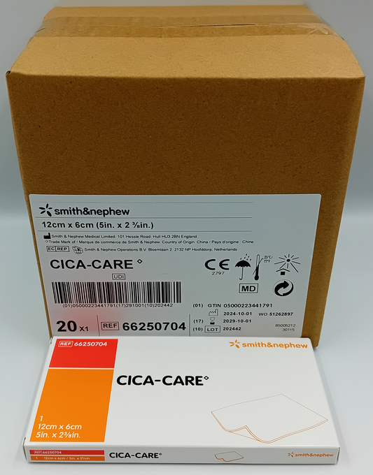 Cica-Care Silicone Gel Sheet 12cm x 6cm – Case of 20 (Individual Sheets)