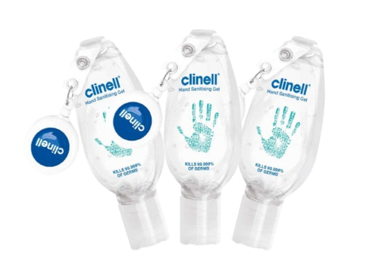 Clinell Hand Sanitising Gel 50ml x3 | Alcohol Hand Sanitiser Travel Size