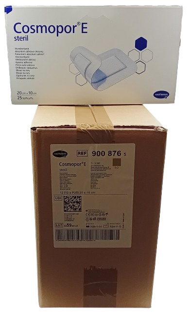 Cosmopor E Adhesive Sterile Wound Dressings 20cm x 10cm – Box of 25 (Case of 12 Boxes / 300 Dressings)