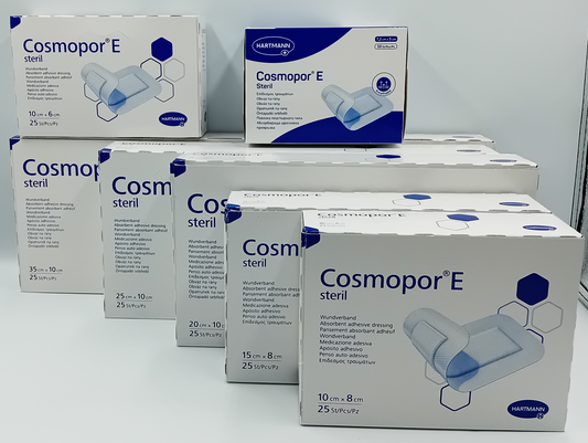 Cosmopor E Adhesive Sterile Wound Dressings – Choose Size & Full Case Quantity