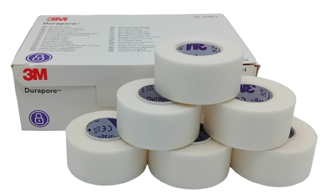 Durapore Surgical Tape – 2.5cm x 9.14m – Case of 10 Boxes (120 Rolls Total)