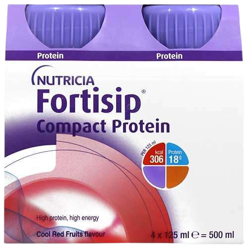 Fortisip Compact Protein Cool Red Fruits 125ml x24 | Nutritional Drink
