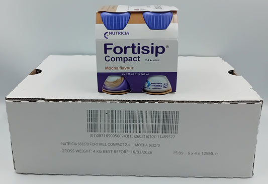 Fortisip Compact 125ml – Mocha Flavour – Case of 24 Bottles