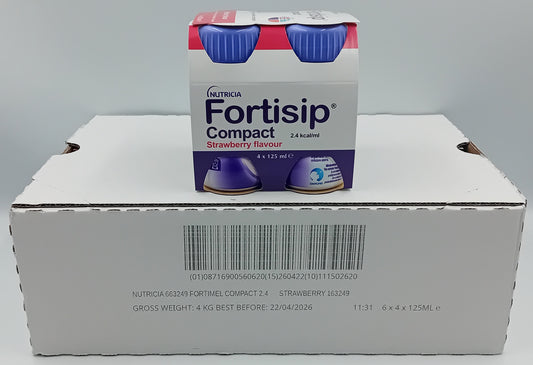 Fortisip Compact 125ml – Strawberry Flavour – Case of 24 Bottles