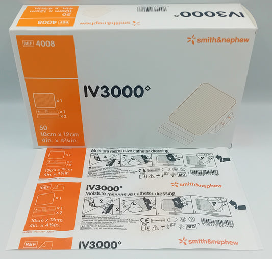 Opsite IV3000 10cm x 12cm - Box of 50 | IV Securement Film, Sterile Dressing