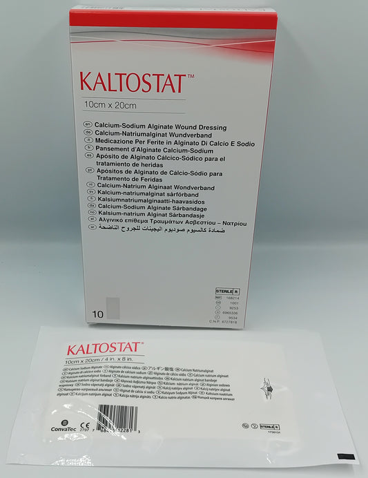 Kaltostat Calcium Sodium Alginate Dressing 10cm x 20cm – Box of 10