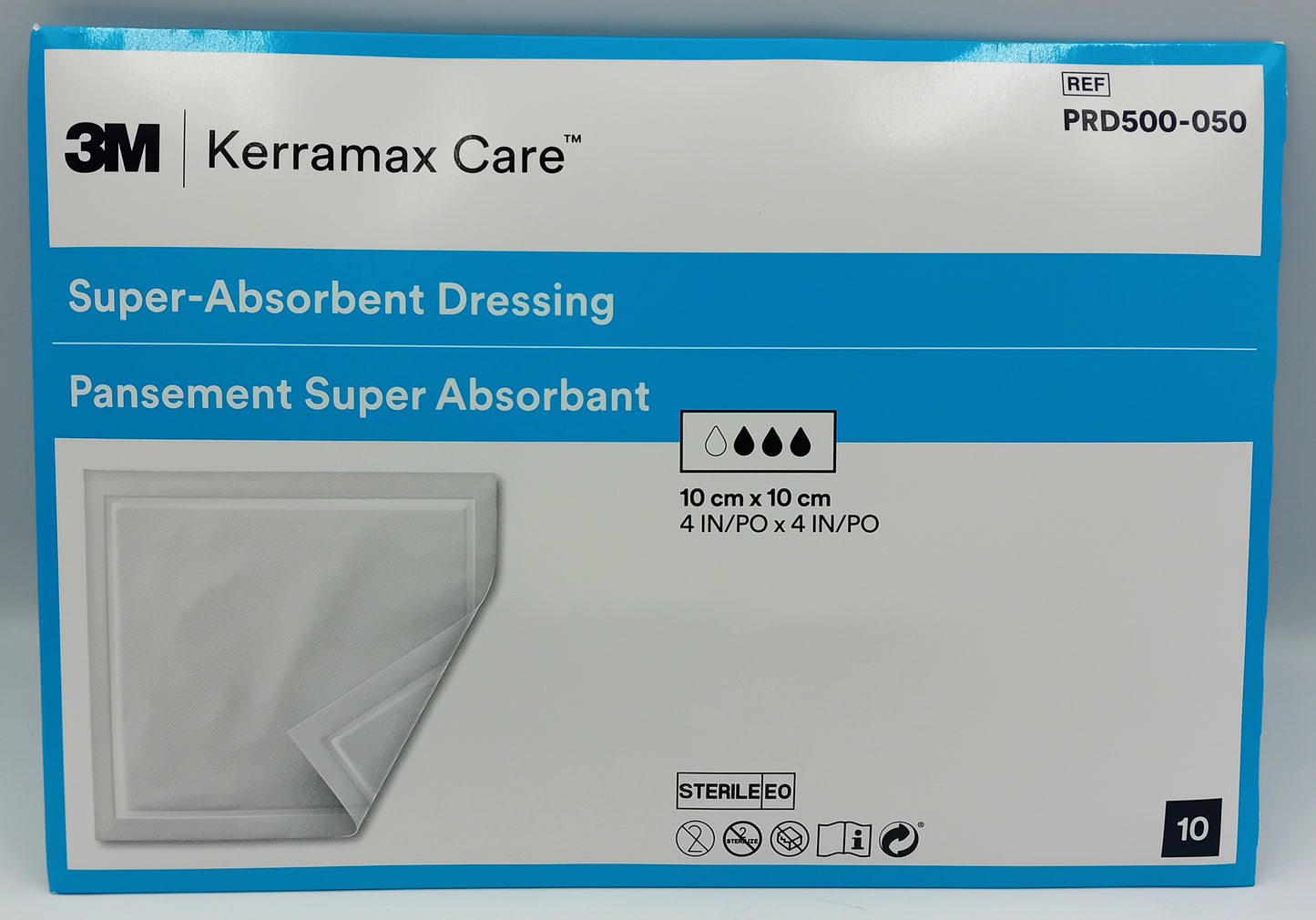 Kerramax Dressing Pads 10cm x 10cm - Pack of 10 | Super Absorbent Wound Care