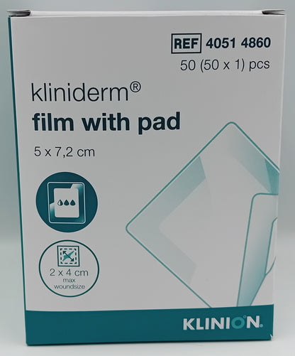 Kliniderm Film & Pad Dressings – Box of 50 (Multiple Sizes Available)