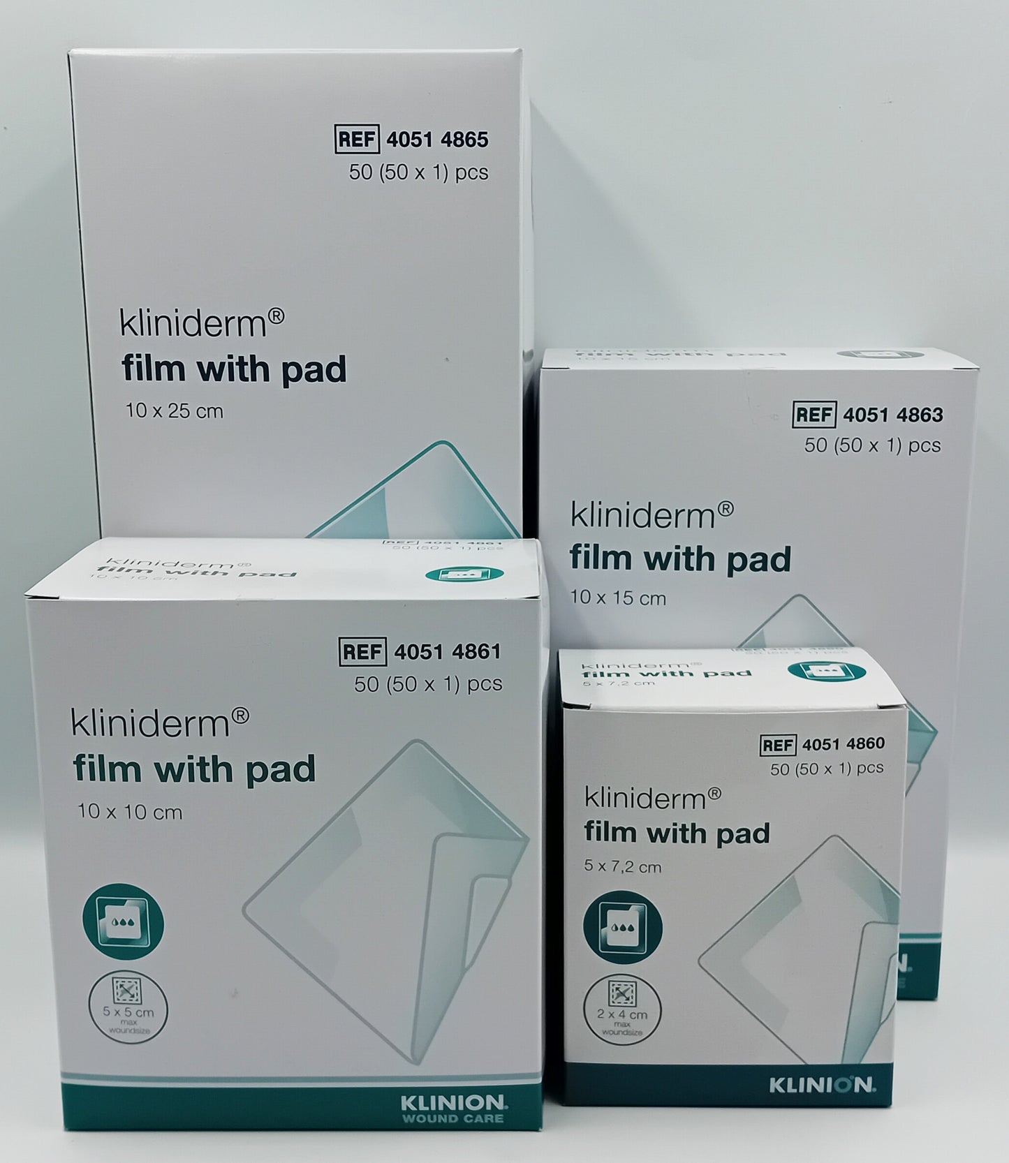 Kliniderm Film & Pad Dressings – Box of 50 (Multiple Sizes Available)
