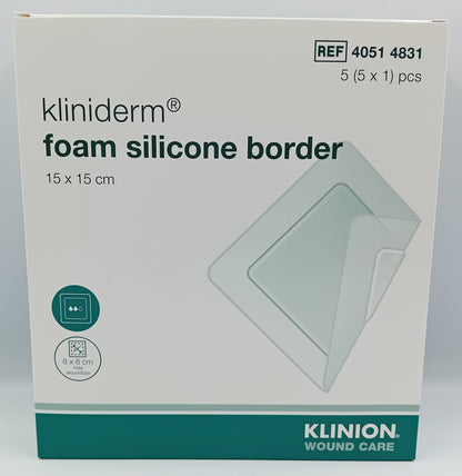 Kliniderm Foam Silicone Border Dressings – Box of 5