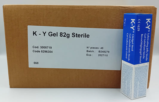 KY Jelly 82g – Case of 48 – Water-Based Sterile Lubricant