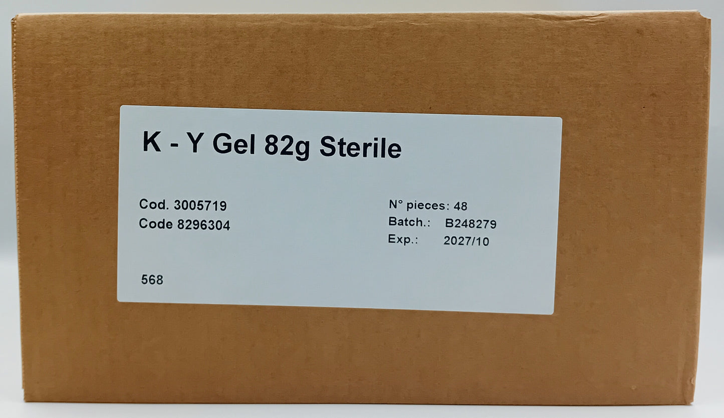 KY Jelly 82g – Case of 48 – Water-Based Sterile Lubricant