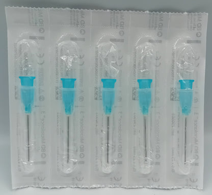 BD Microlance 3 Needles – 23G x 1" (0.6mm x 25mm) – Blue – Box of 100