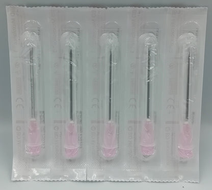BD Microlance 3 Hypodermic Needles – 18G x 1½" (40mm) Pink – Pack of 100 – Sterile