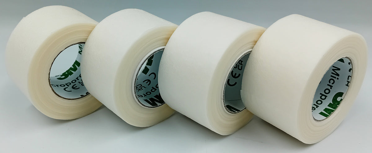 Micropore White Surgical Tape – 2.5cm x 9.1m – Pack of 4 – 3M Medical Tape