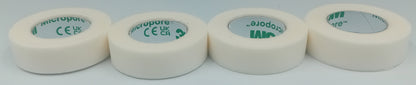 Micropore White Surgical Tape 1.25cm x 9.1m – Pack of 4 Rolls – 3M Adhesive Tape