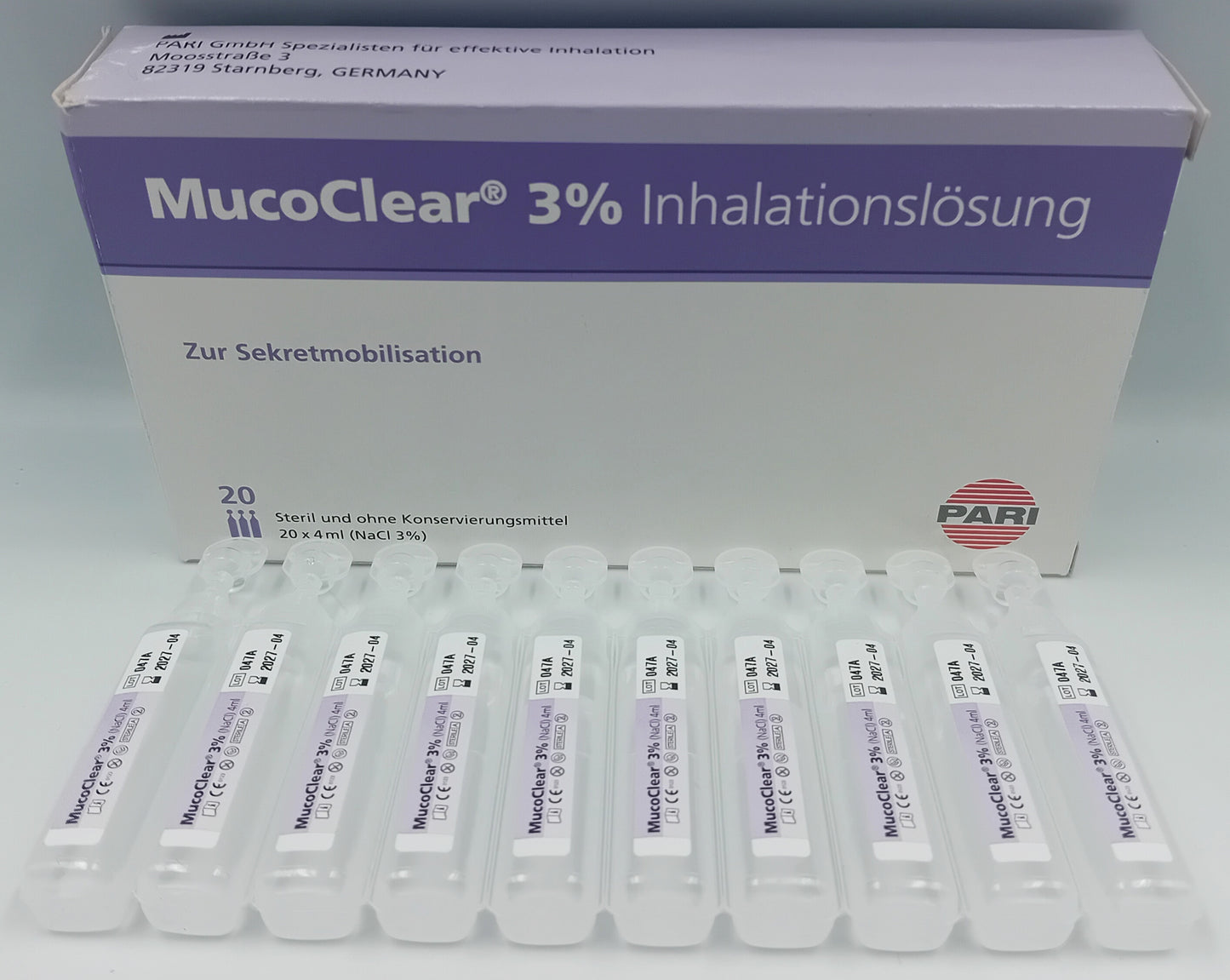 MucoClear 3% Inhalation Solution 4ml – Pack of 20