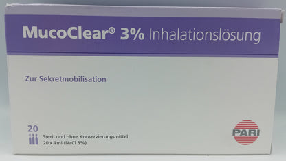 MucoClear 3% Inhalation Solution 4ml – Pack of 20