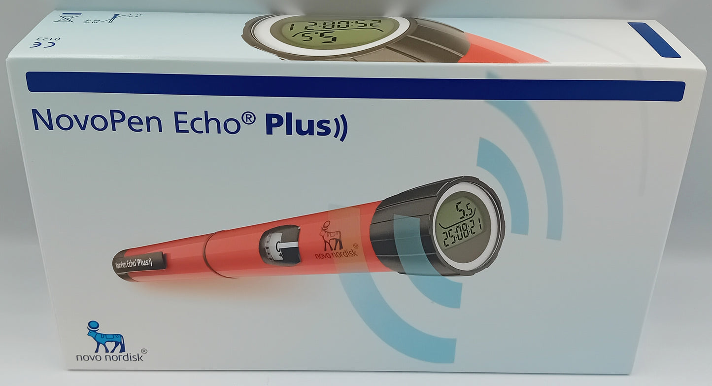NovoPen Echo Plus – Red – Reusable Smart Insulin Pen – Memory & Bluetooth Connectivity