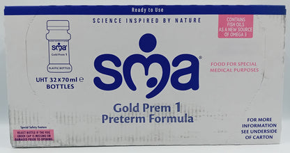 SMA Gold Prem 1 – 70ml Ready-to-Feed Bottles – Box of 32