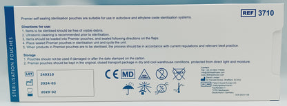 Premier Sterilisation Pouches 90 x 230mm – Box of 200
