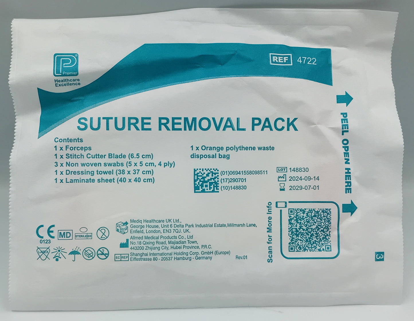Suture Removal Pack – Sterile Single Use (Pack of 1)