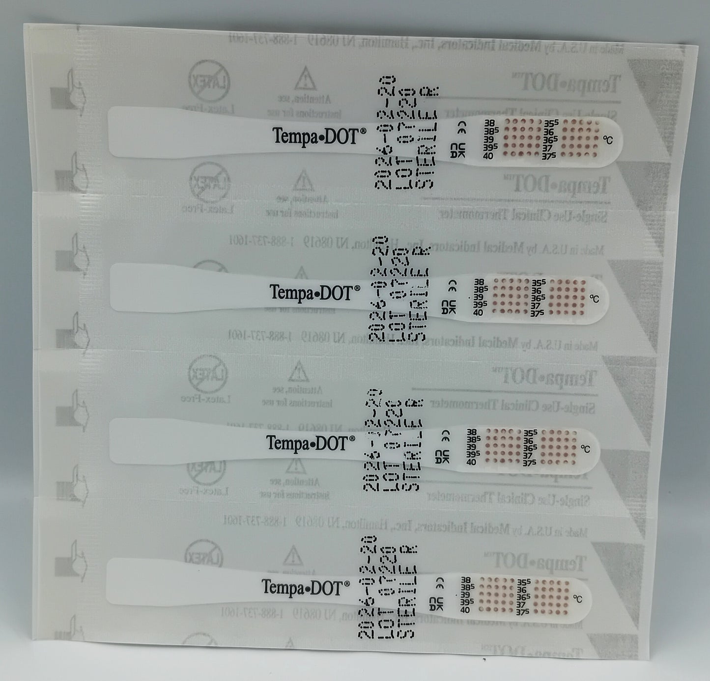TempaDOT Single-Use Disposable Thermometers – Box of 100
