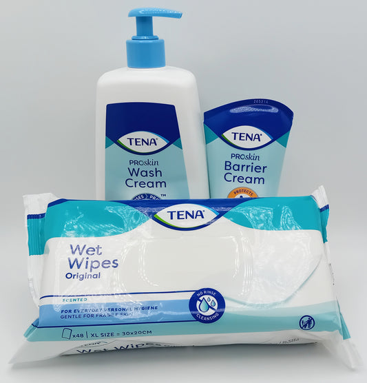 Tena Range: Barrier Cream, Wash Cream, Wet Wipes - Fast P&P, 24hr RM