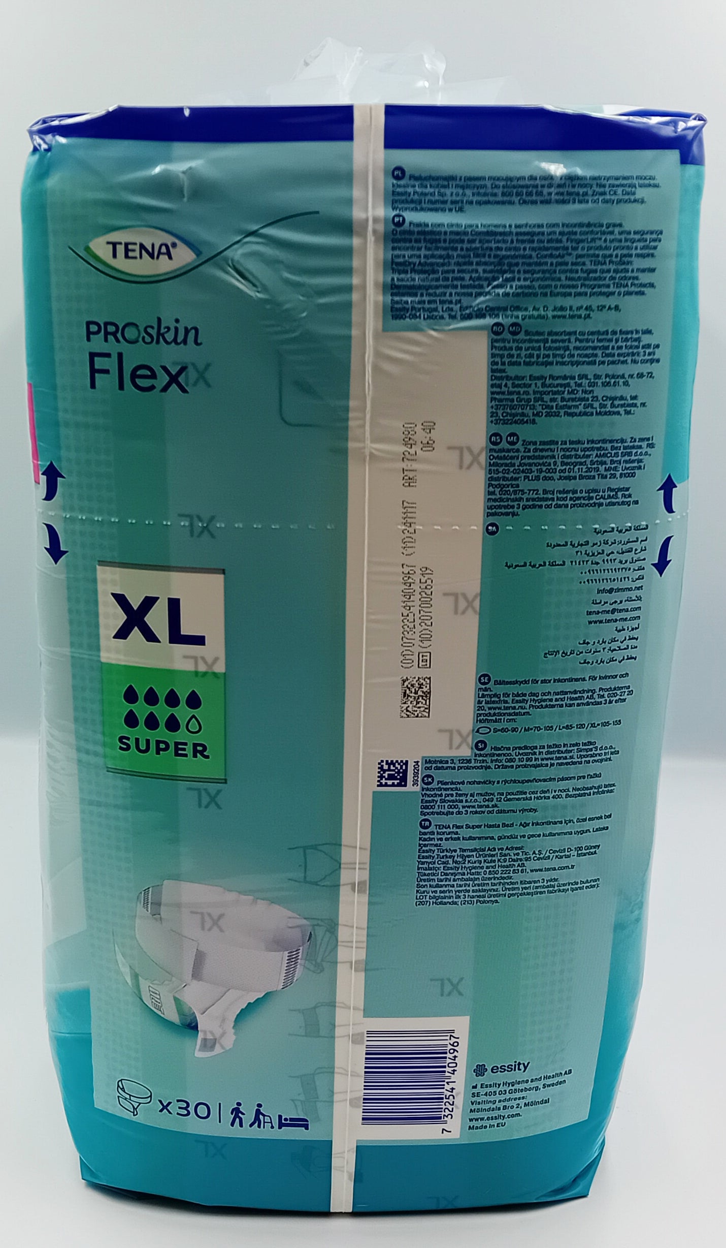 TENA Flex ProSkin Super XL – Pack of 30 Incontinence Briefs
