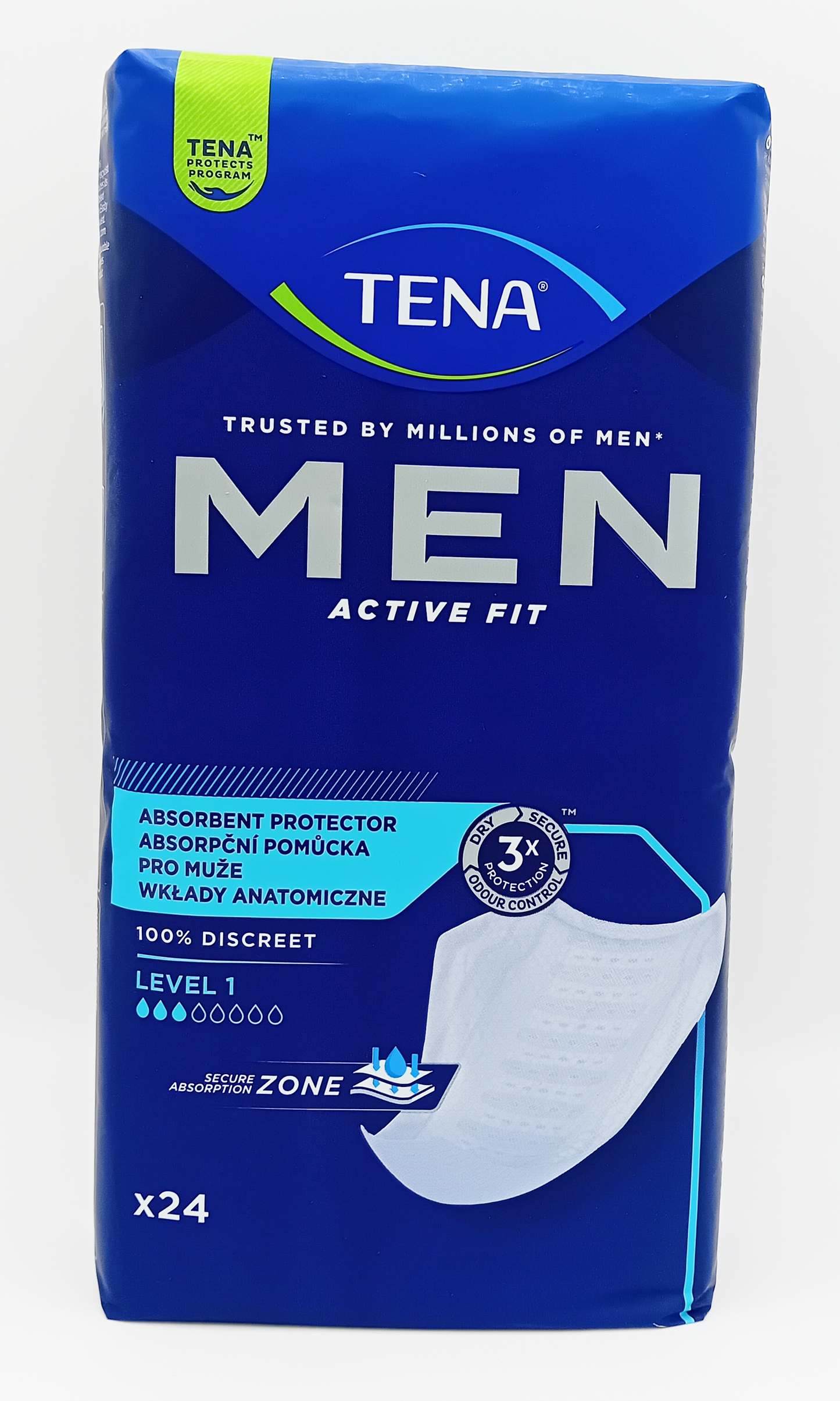 TENA Men Level 1 – Pack of 24 – Light Incontinence Pads