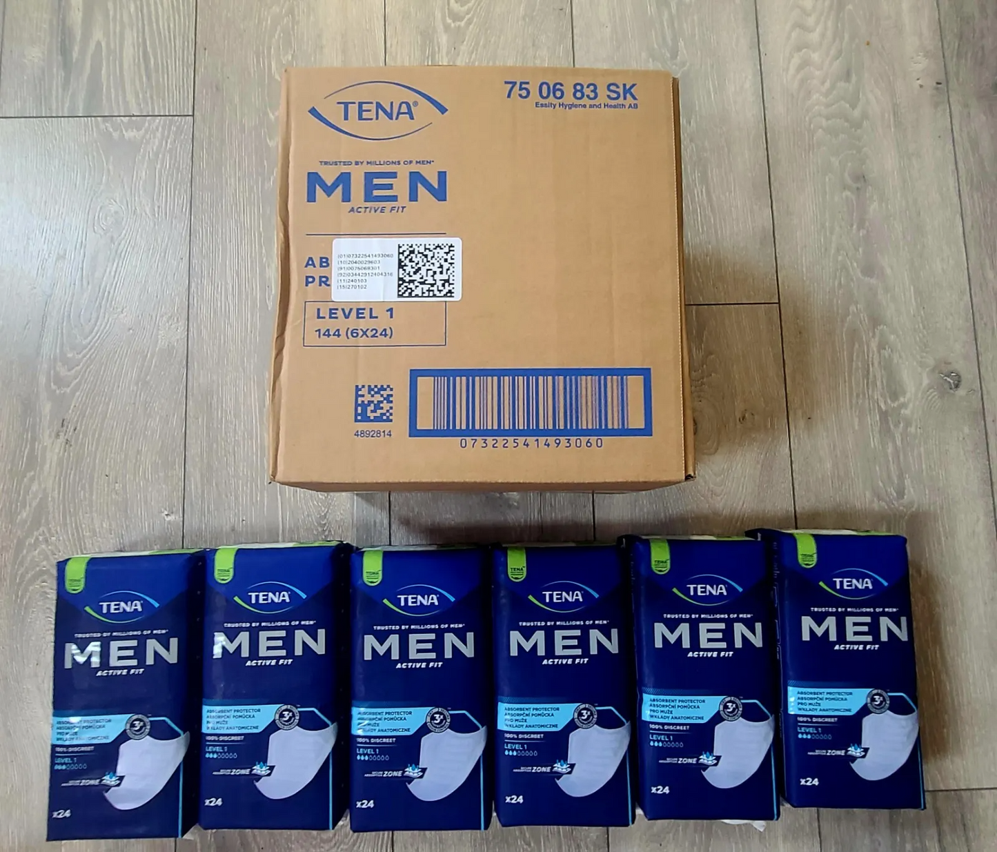 Tena Men Level 1 Case of 144 Pads