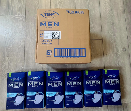 Tena Men Level 1 Case of 144 Pads
