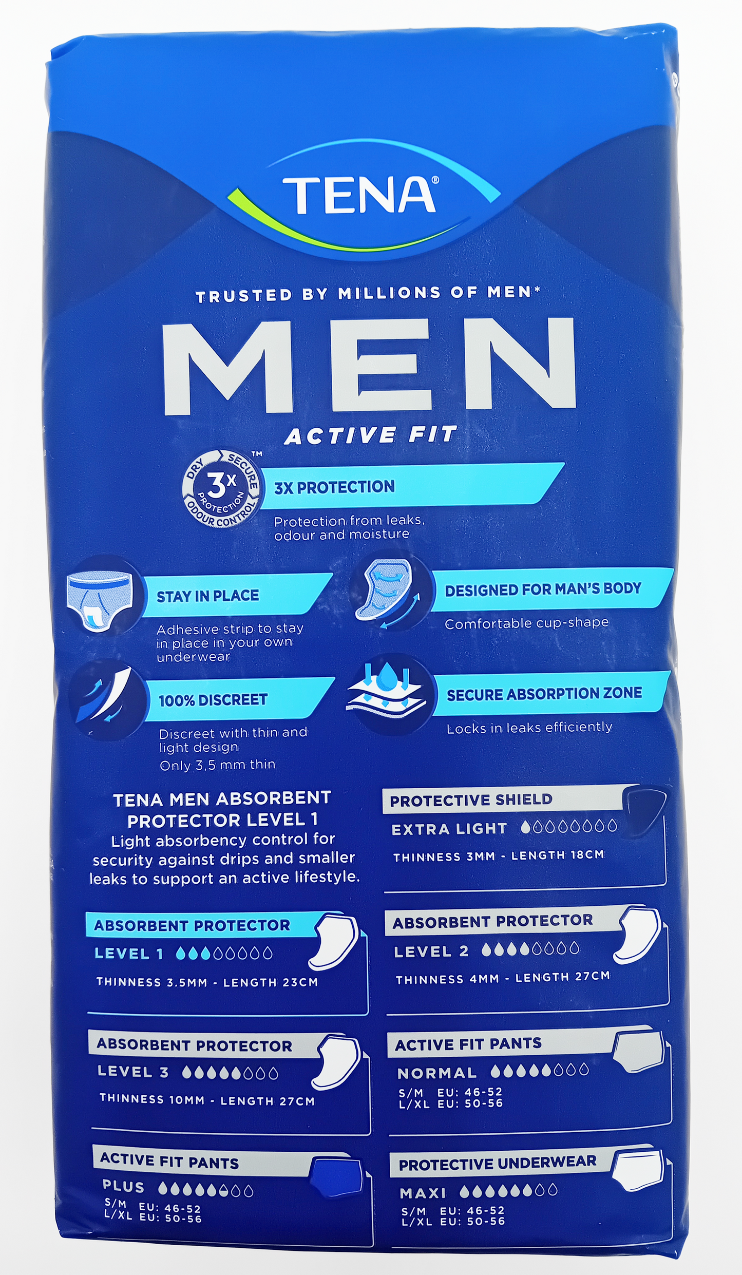 Tena Men Level 1 Case of 144 Pads
