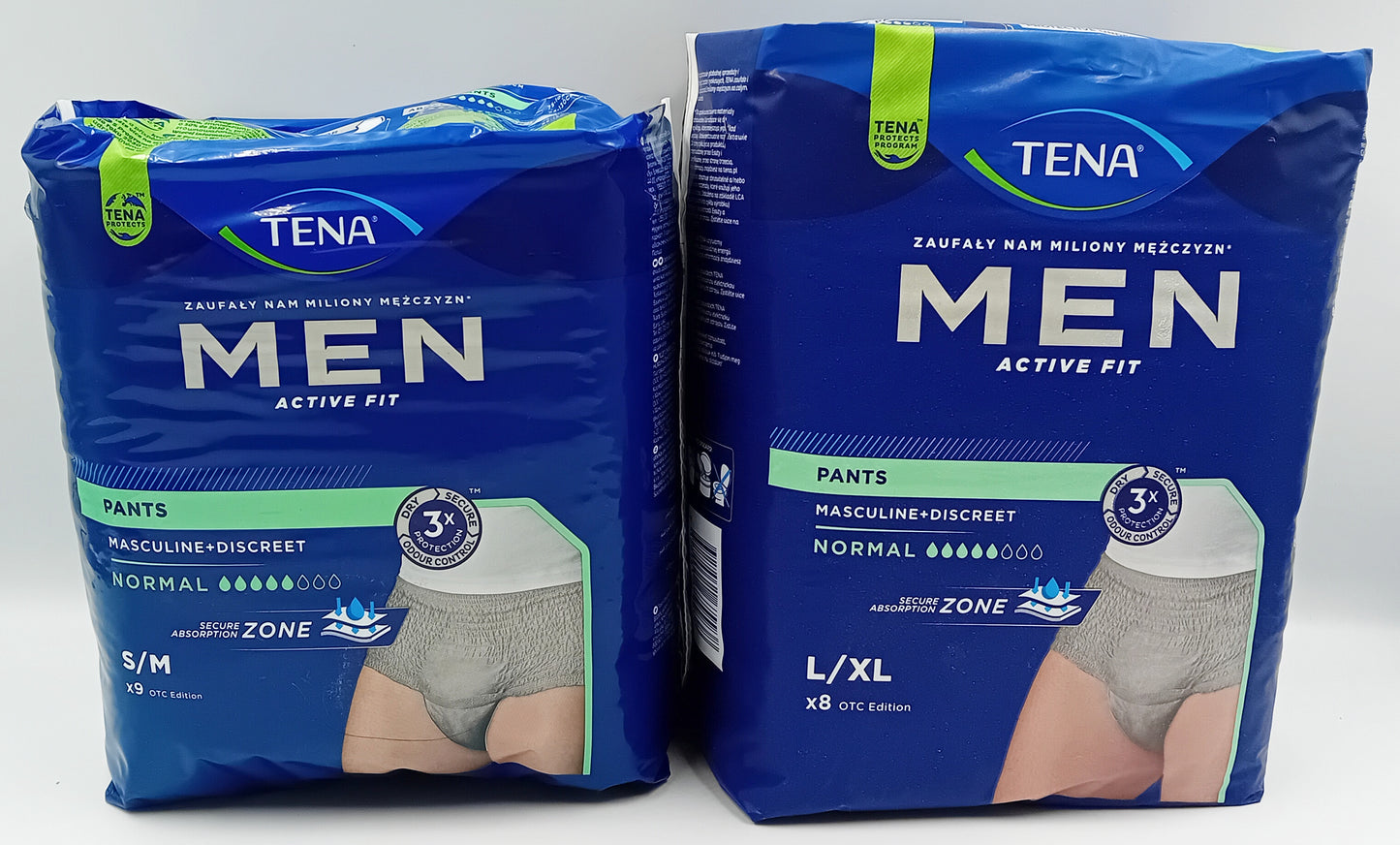 TENA Men Active Fit Normal Grey Pants