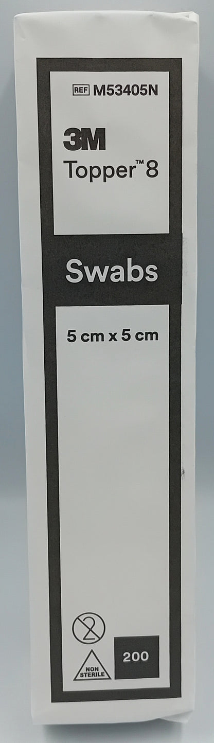 Topper 8 Non-Sterile Swabs – 5cm x 5cm – Pack of 200