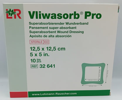 Vliwasorb Pro Dressings 12.5 x 12.5cm – 10 Pack