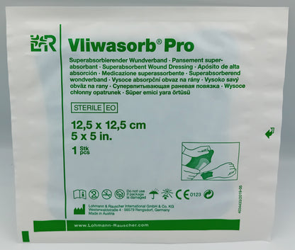 Vliwasorb Pro Dressings 12.5 x 12.5cm – 10 Pack
